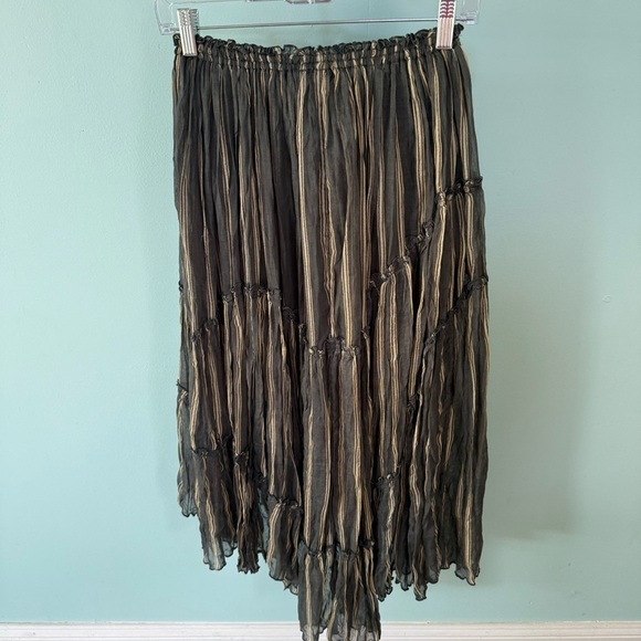 Free People One Ember Printed Midi Skirt With Pockets Size Extra Small - Picture 10 of 12